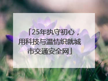 25年执守初心，用科技与温情织就城市交通安全网