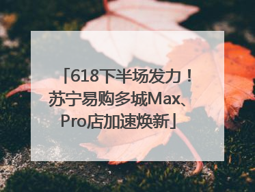 618下半场发力！苏宁易购多城Max、Pro店加速焕新
