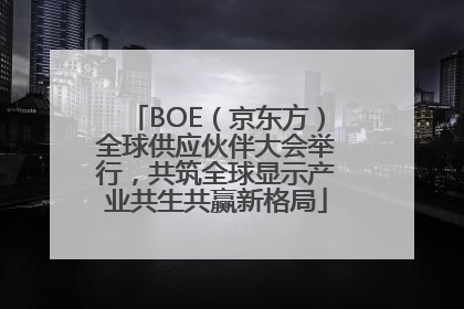 BOE（京东方）全球供应伙伴大会举行，共筑全球显示产业共生共赢新格局